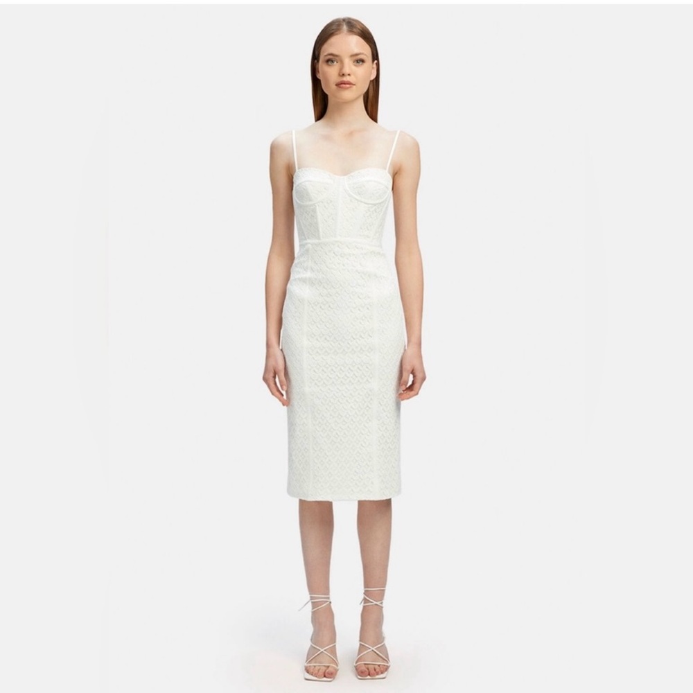 NWT Bardot orchid white Midi Dress Retail $150